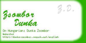 zsombor dunka business card